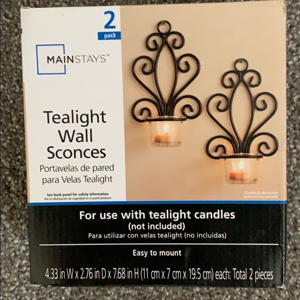 Tea light Wall Sconces- Set of Two